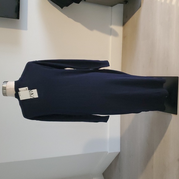 Zara Navy Blue Lightweight knit Sweater dress Size M new with tags - Picture 3 of 9